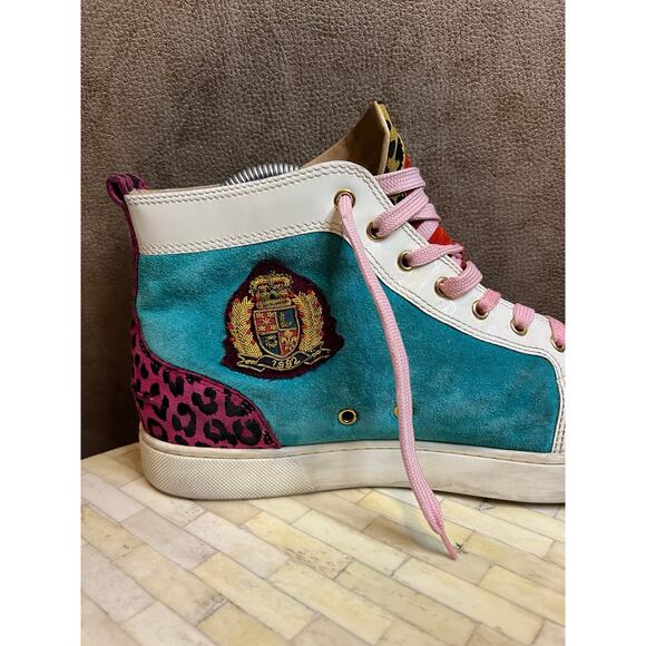 Christian Louboutin Lou Spikes Multicolor High-Top Sneakers main image 8